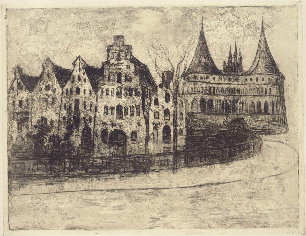 Lubeka (Brama Holsztyńska) autorstwa Edvard Munch