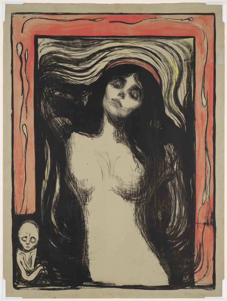 Madonna, 1895 autorstwa Edvard Munch