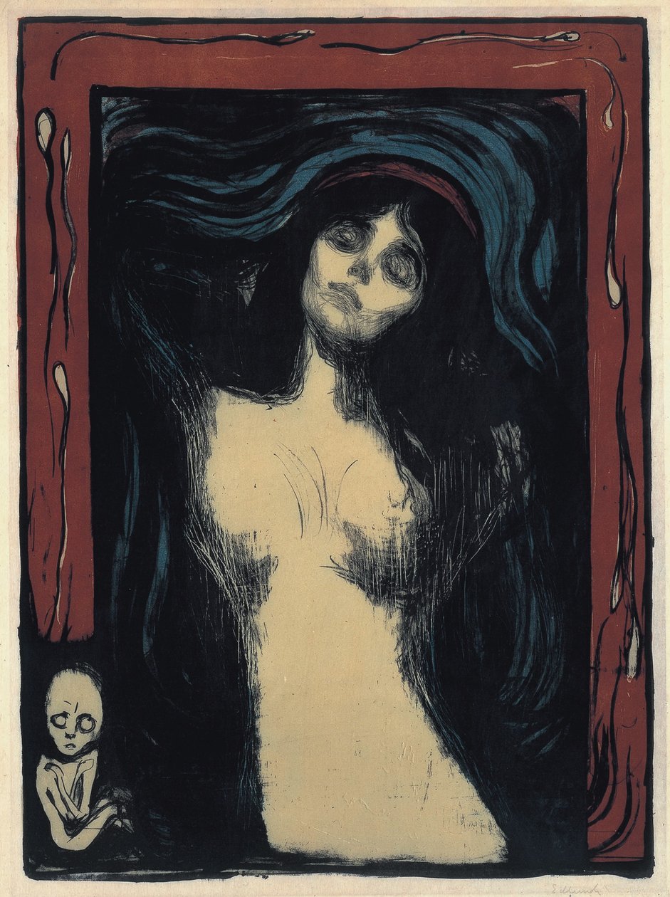 Madonna Kochająca Kobieta, 1895-1900 autorstwa Edvard Munch