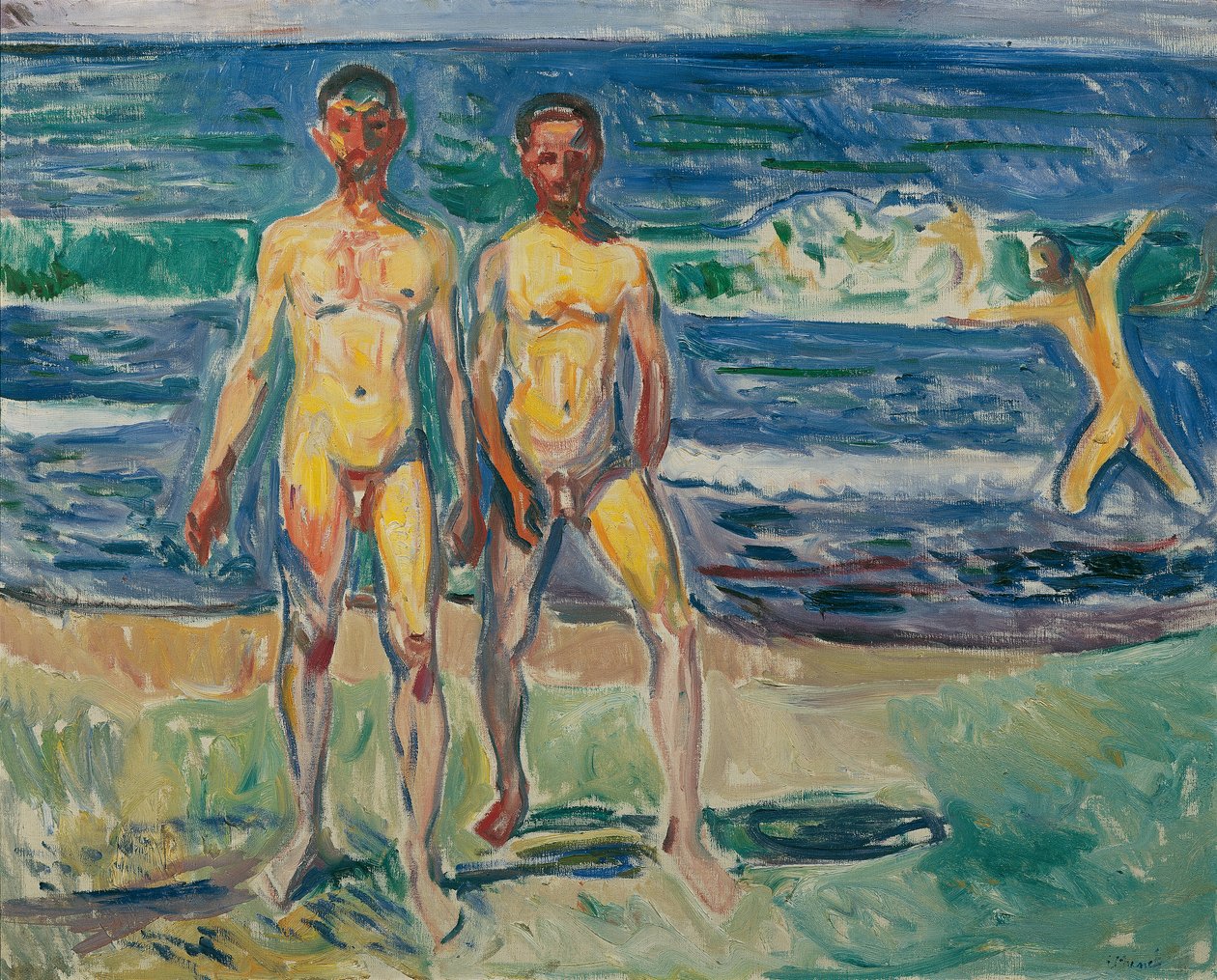 mężczyźni nad morzem autorstwa Edvard Munch