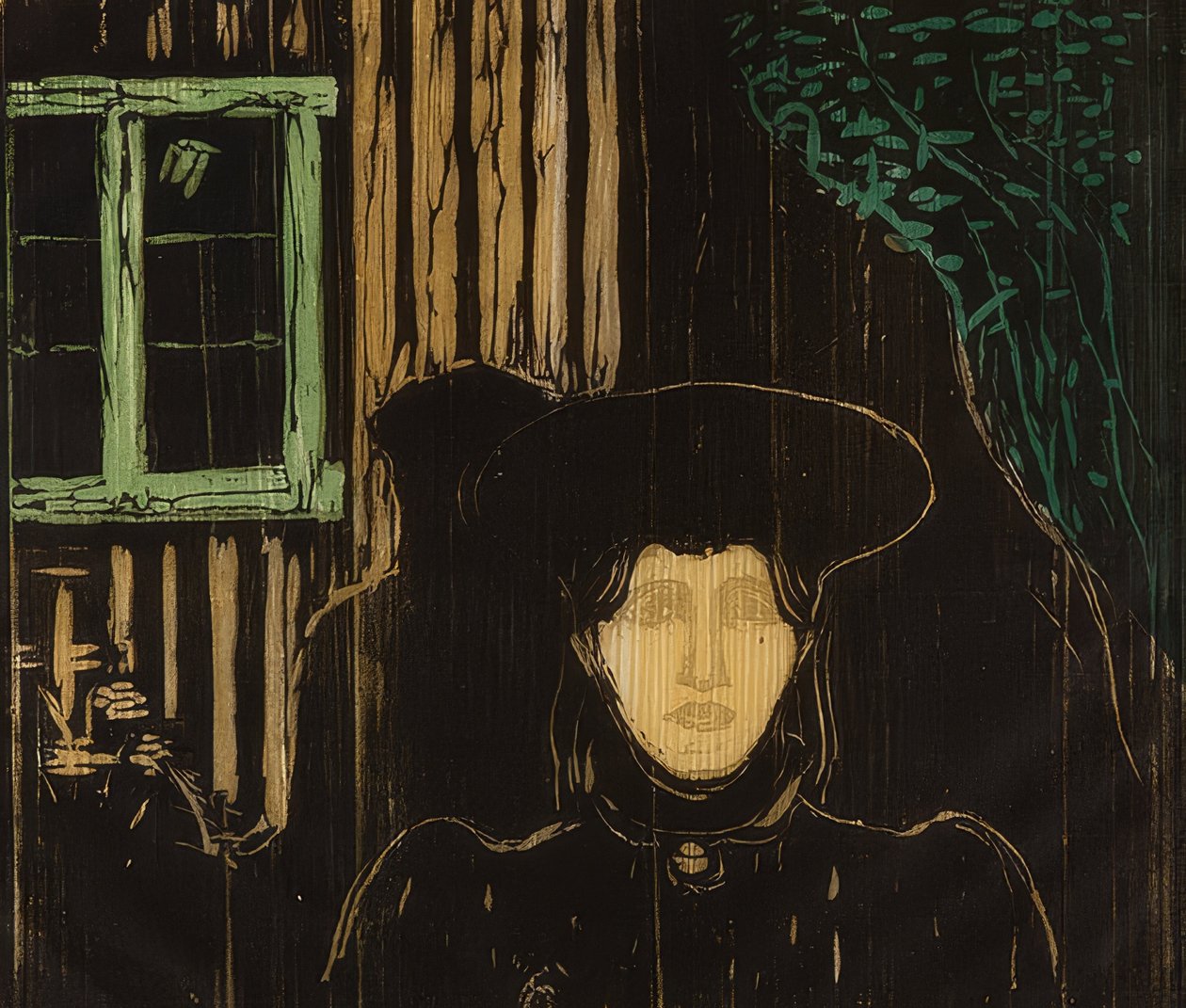 Światło księżyca. 1896 autorstwa Edvard Munch