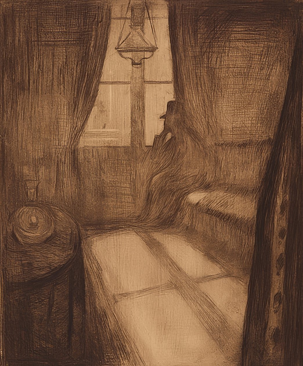 Światło księżyca. Noc w Saint Cloud. 1895 autorstwa Edvard Munch