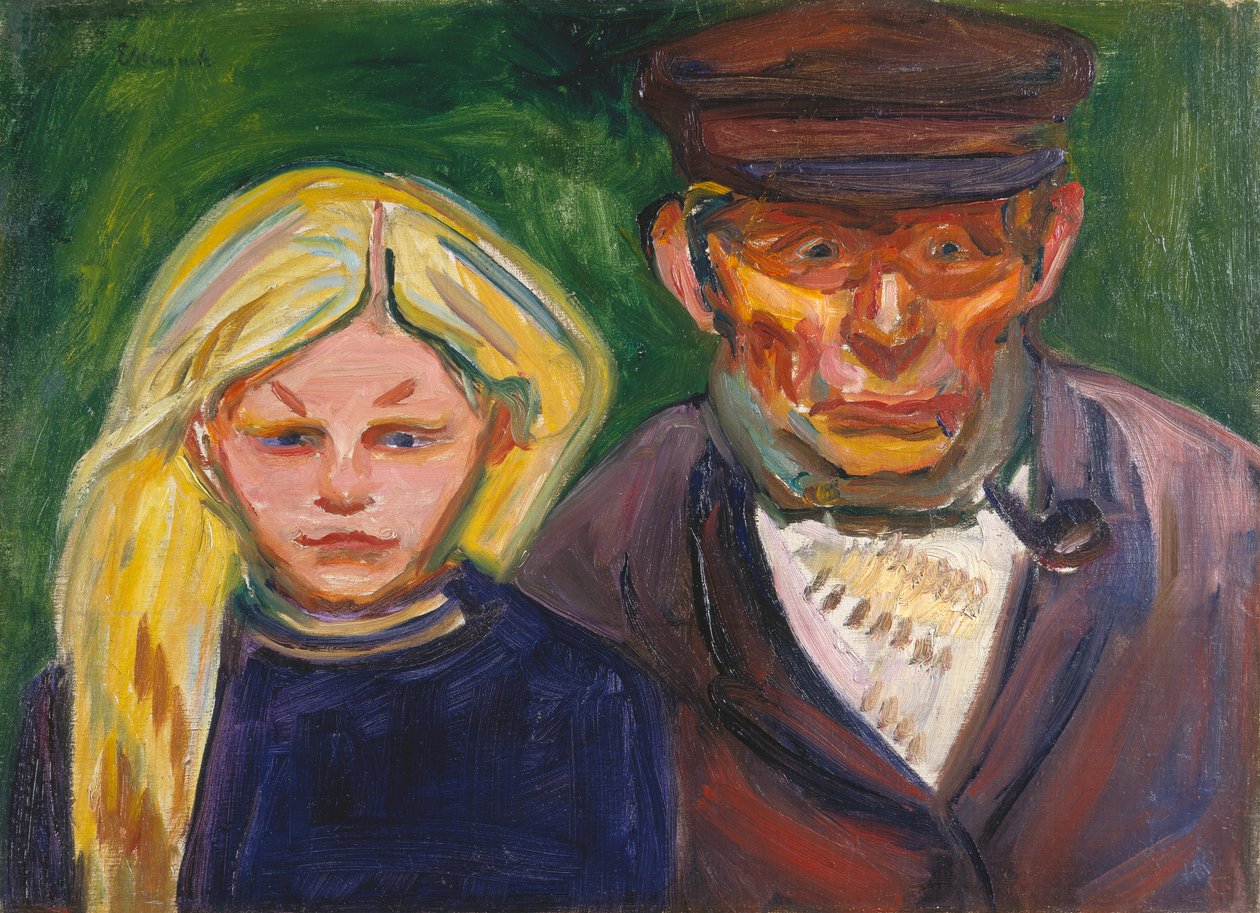 Stary rybak i jego córka autorstwa Edvard Munch