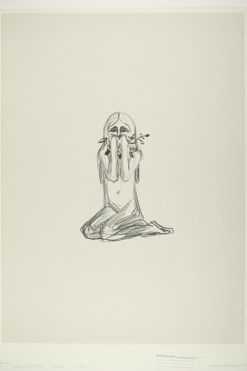 Omega i kwiat autorstwa Edvard Munch