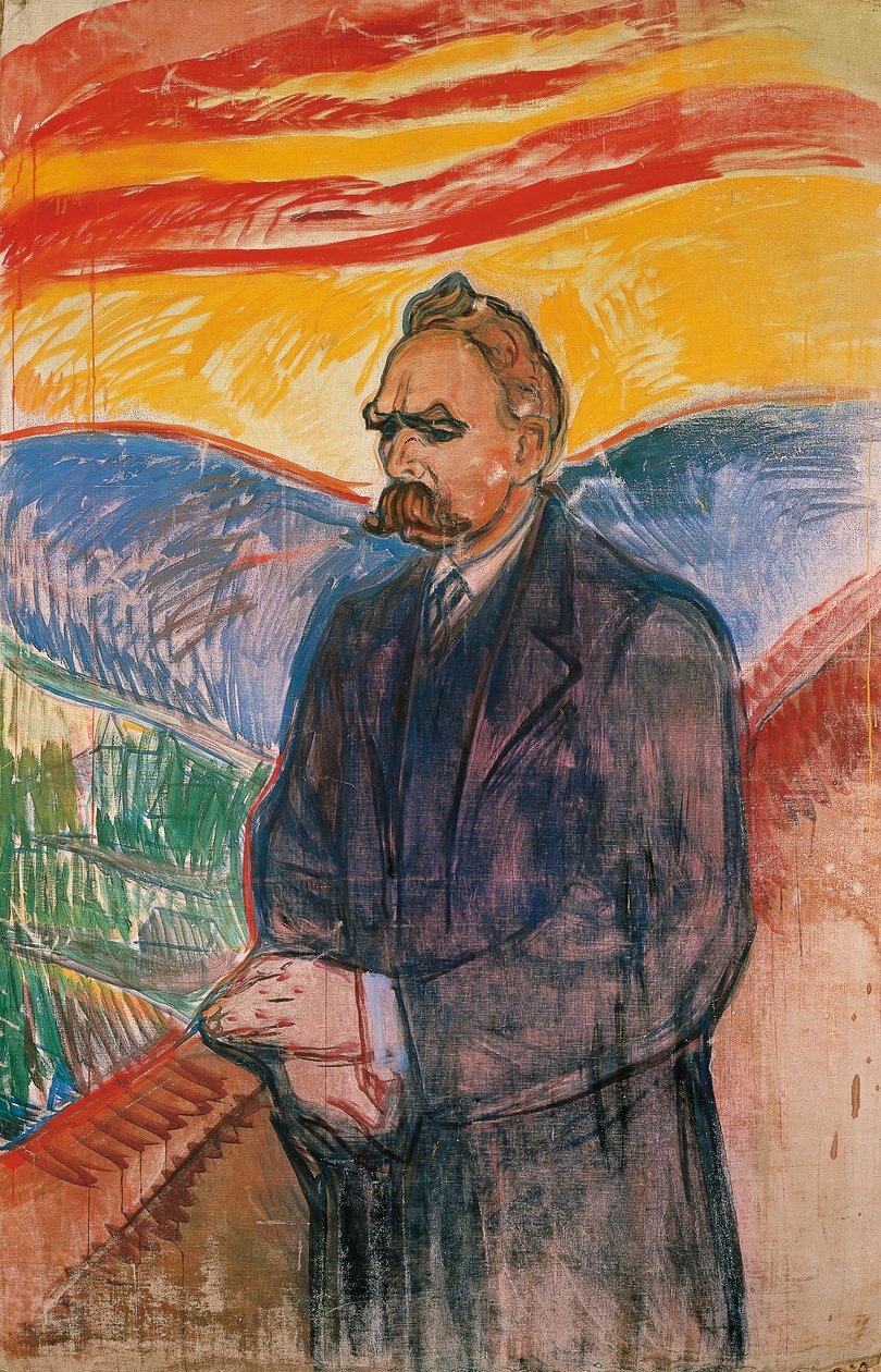 Portret Fryderyka Nietzschego, ok. 1906 (olej na płótnie) autorstwa Edvard Munch