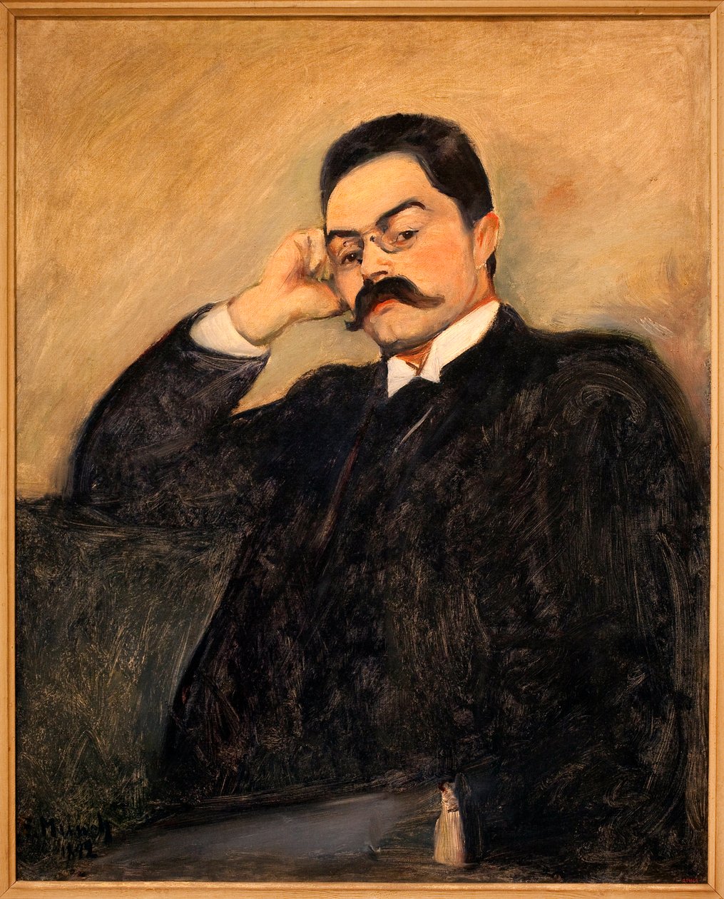 Portret Thora Lutkena (1863-1913) - Obraz Edvarda Muncha (1863-1944), olej na płótnie autorstwa Edvard Munch