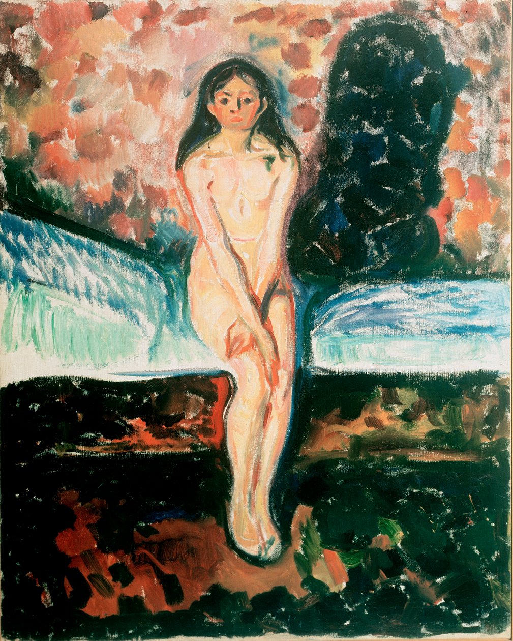 Badanie dojrzewania. Obraz Edvarda Muncha (1863-1944) Przed 1895 Oslo, Kommunes Kunstsamlinger Munch-Museet (Musee Munch) autorstwa Edvard Munch