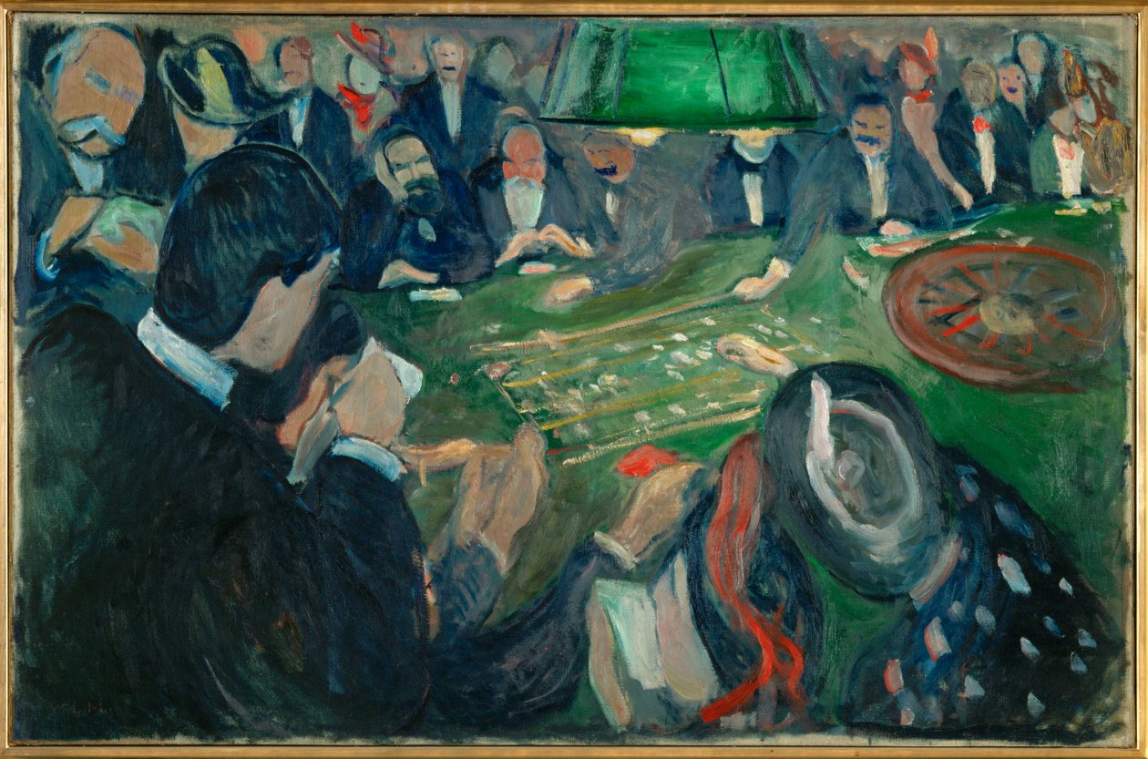 Roulettetable (olej na płótnie) autorstwa Edvard Munch