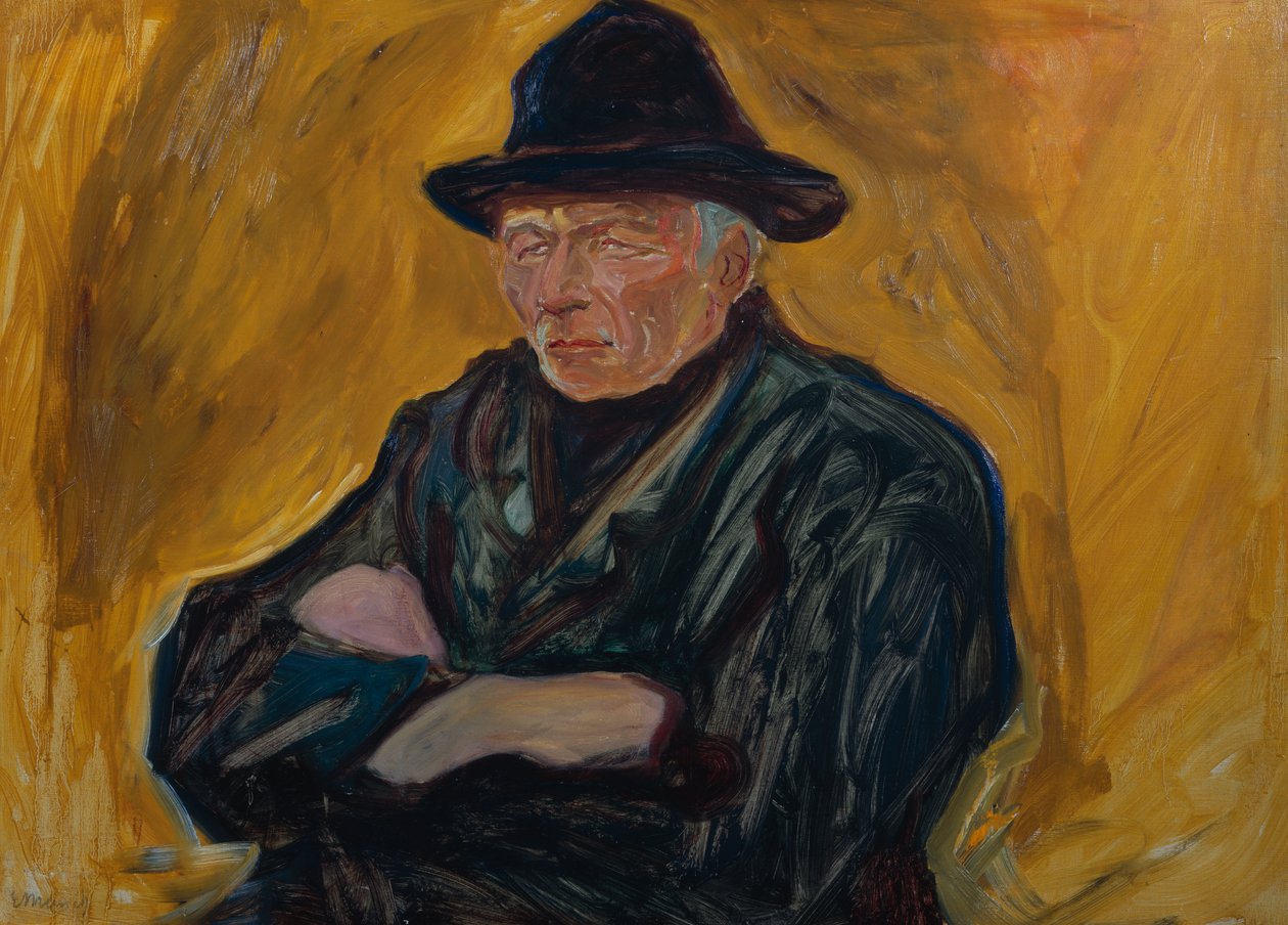 Marynarz na żółtym tle, ok. 1908 r. autorstwa Edvard Munch