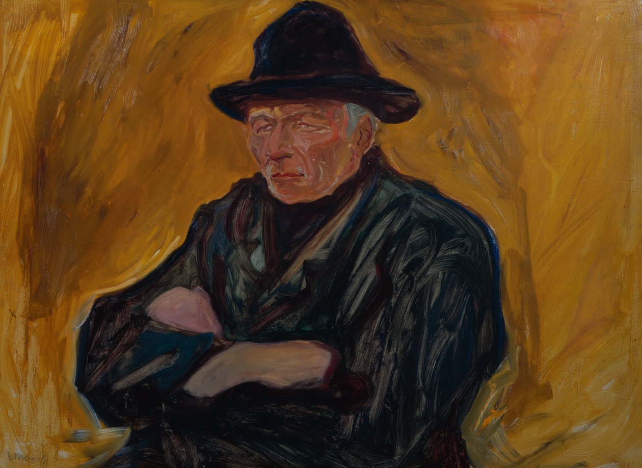 Marynarz na żółtym tle, ok. 1908 r. autorstwa Edvard Munch