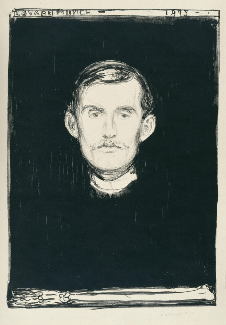 Autoportret (z wyszczuplonym ramieniem) autorstwa Edvard Munch
