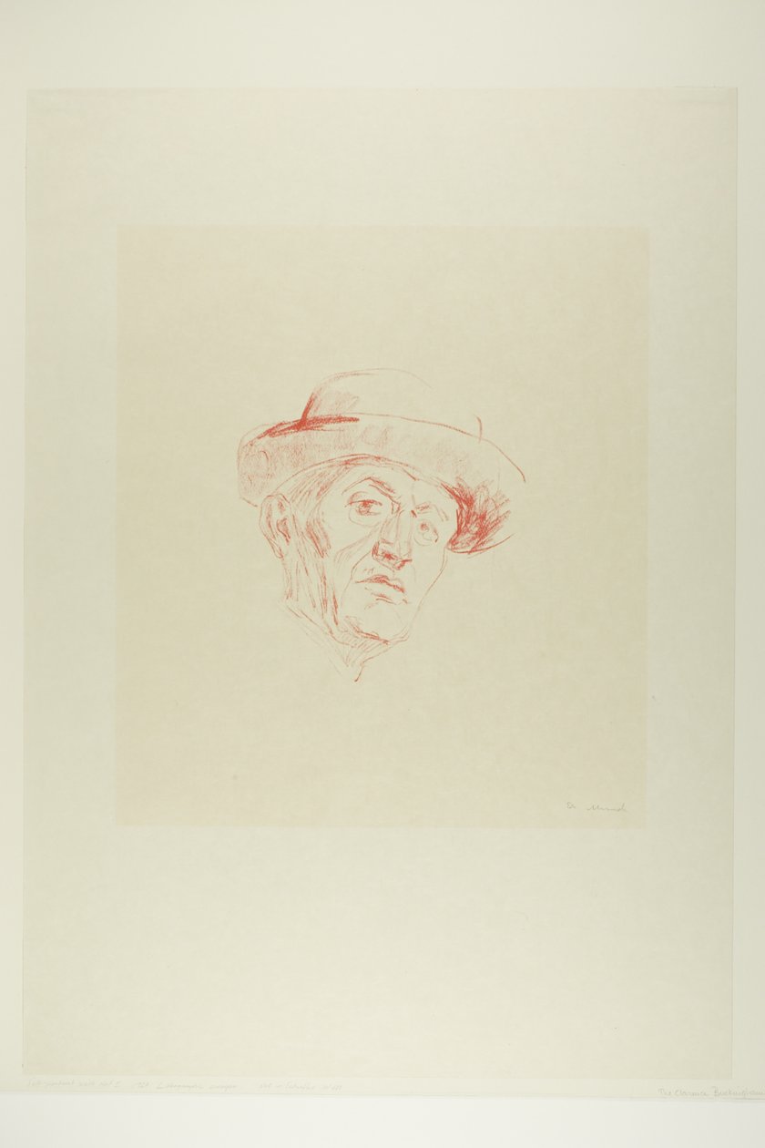 Autoportret w kapeluszu I autorstwa Edvard Munch