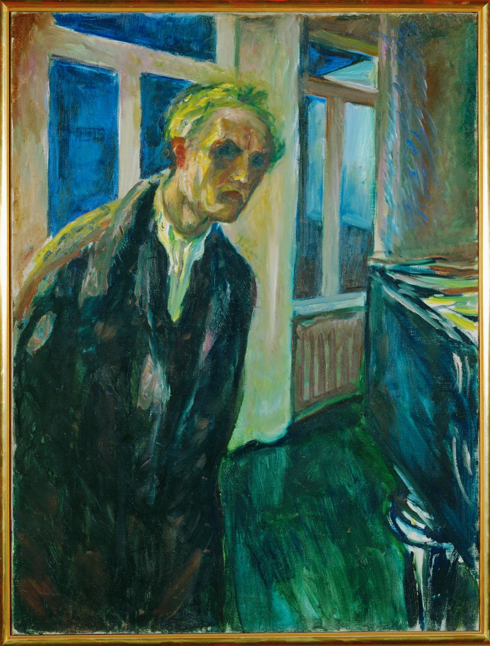 Autoportret. Noc (obraz na płótnie) autorstwa Edvard Munch
