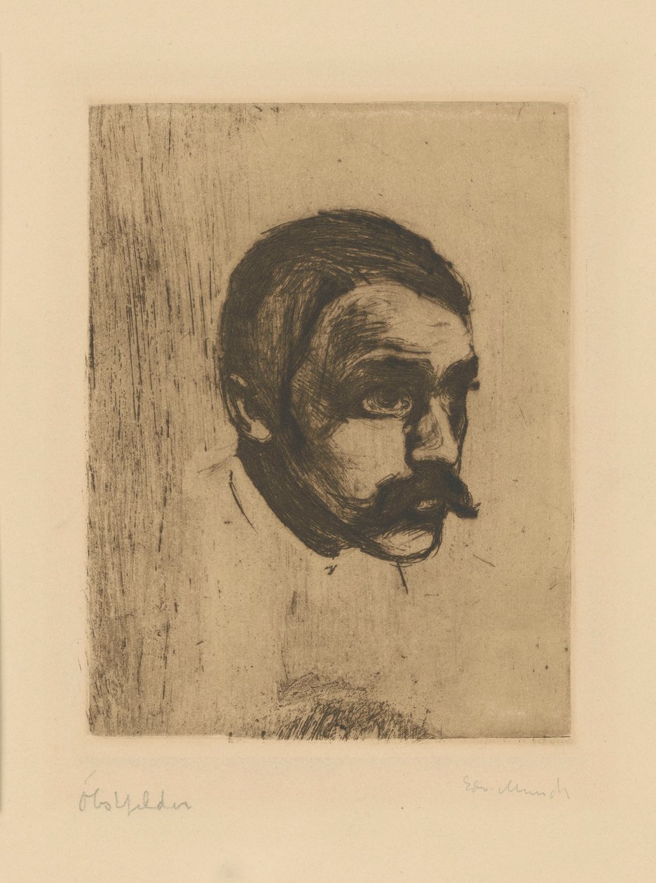 Sigbjørn Obstfelder autorstwa Edvard Munch