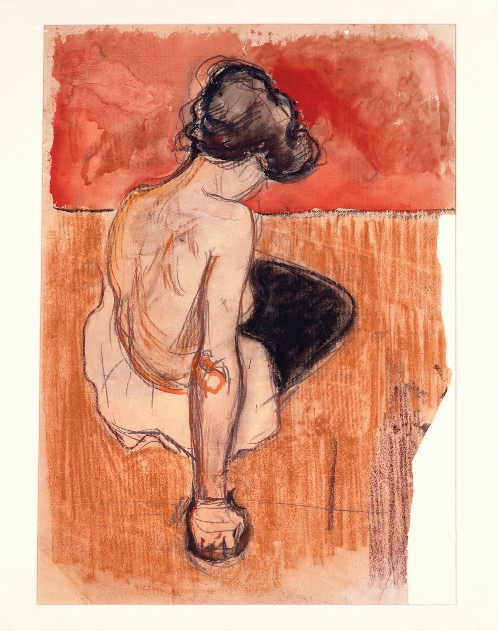 Siedzący model autorstwa Edvard Munch