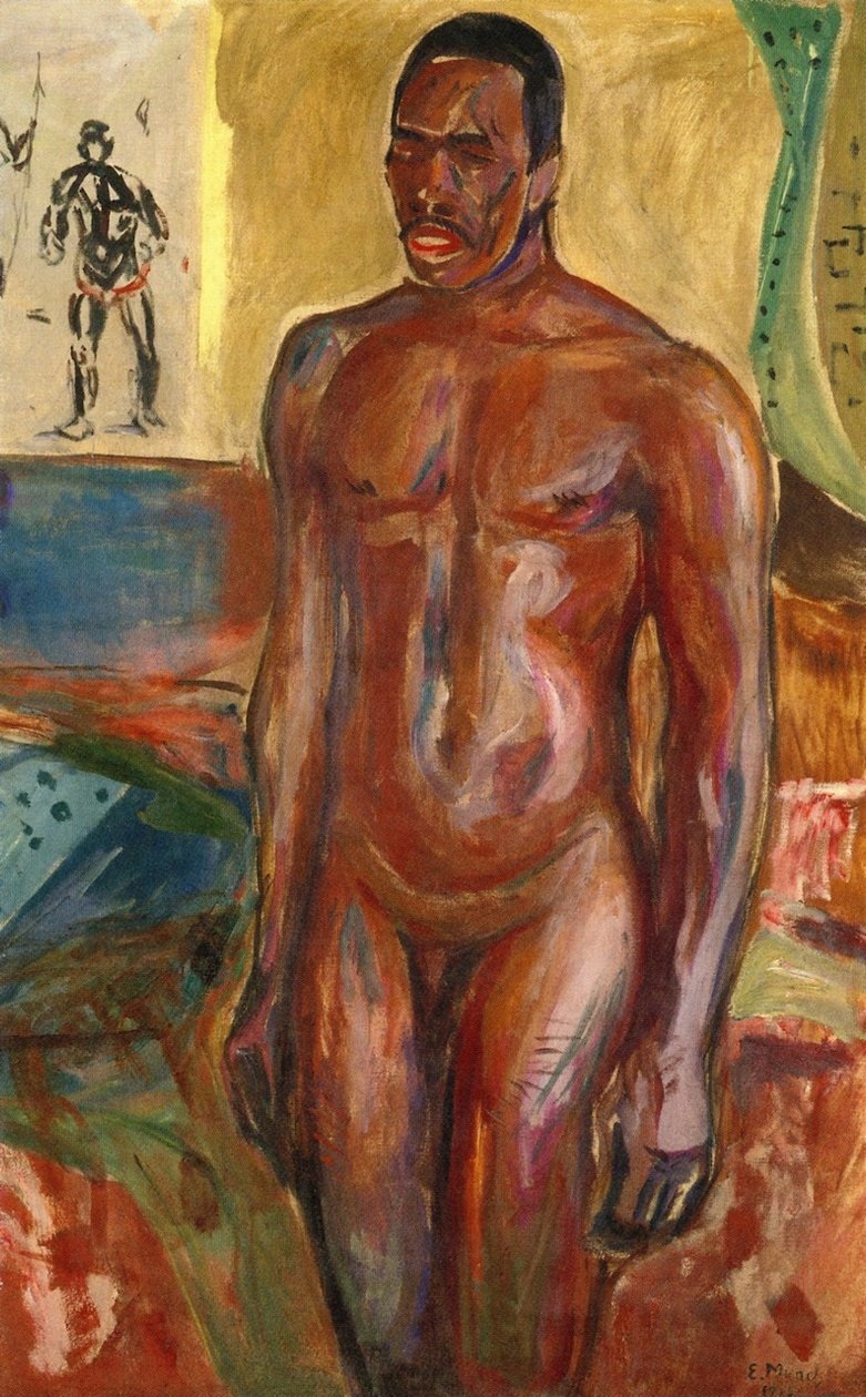 Stojący nagi Afrykanin autorstwa Edvard Munch