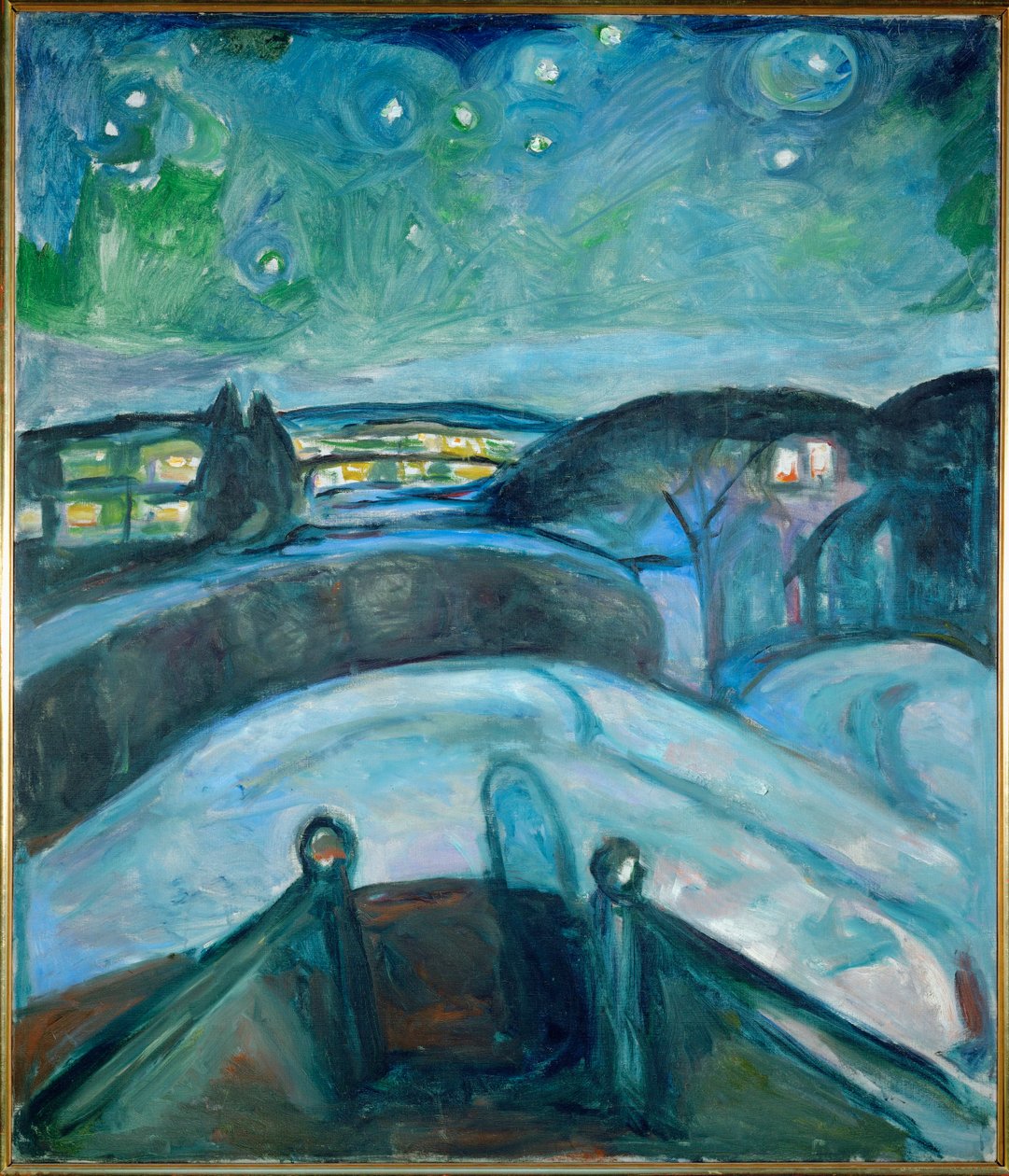 Gwiaździsta noc, Ekely (obraz na płótnie) autorstwa Edvard Munch