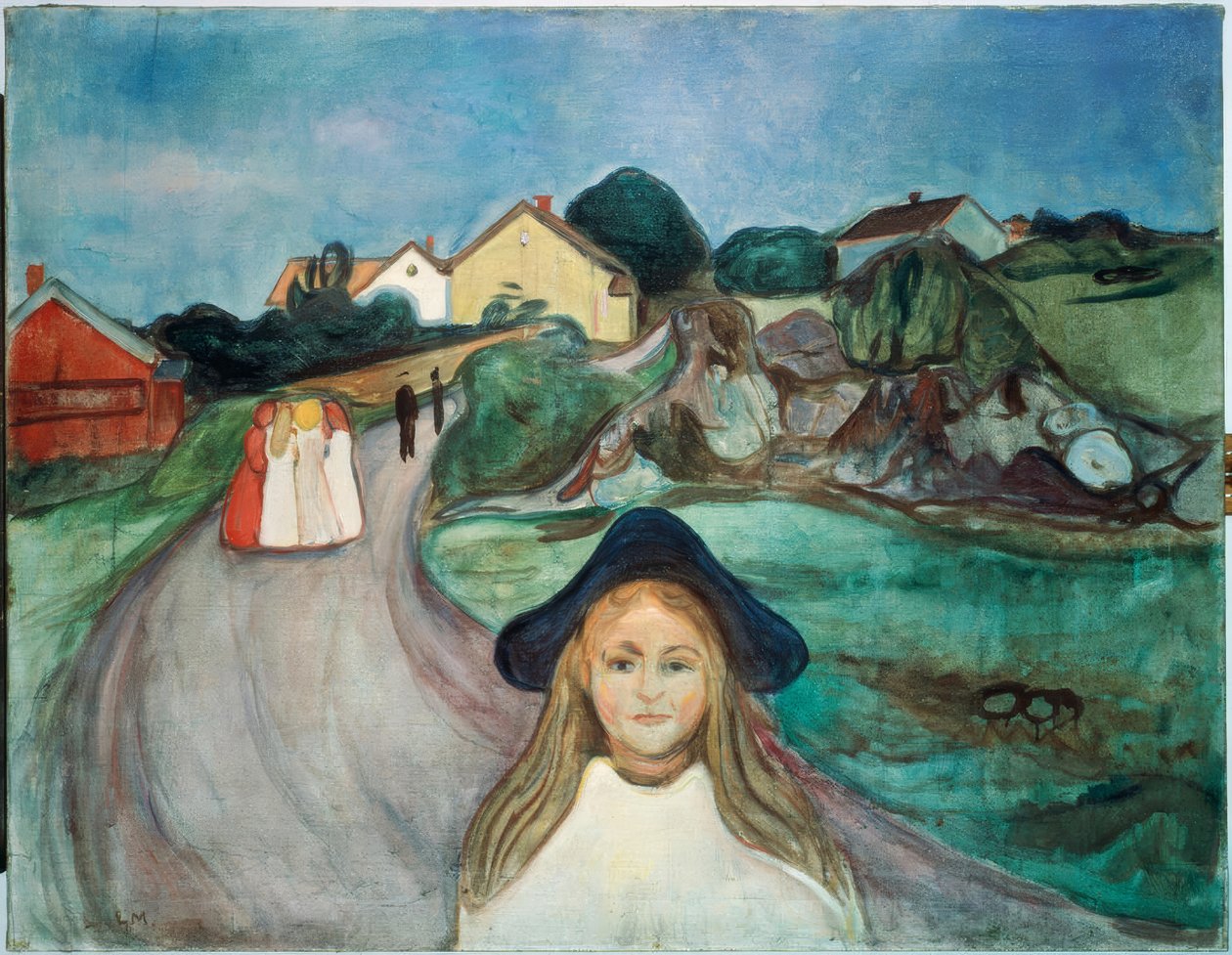 Ulica w Asgardstrand autorstwa Edvard Munch