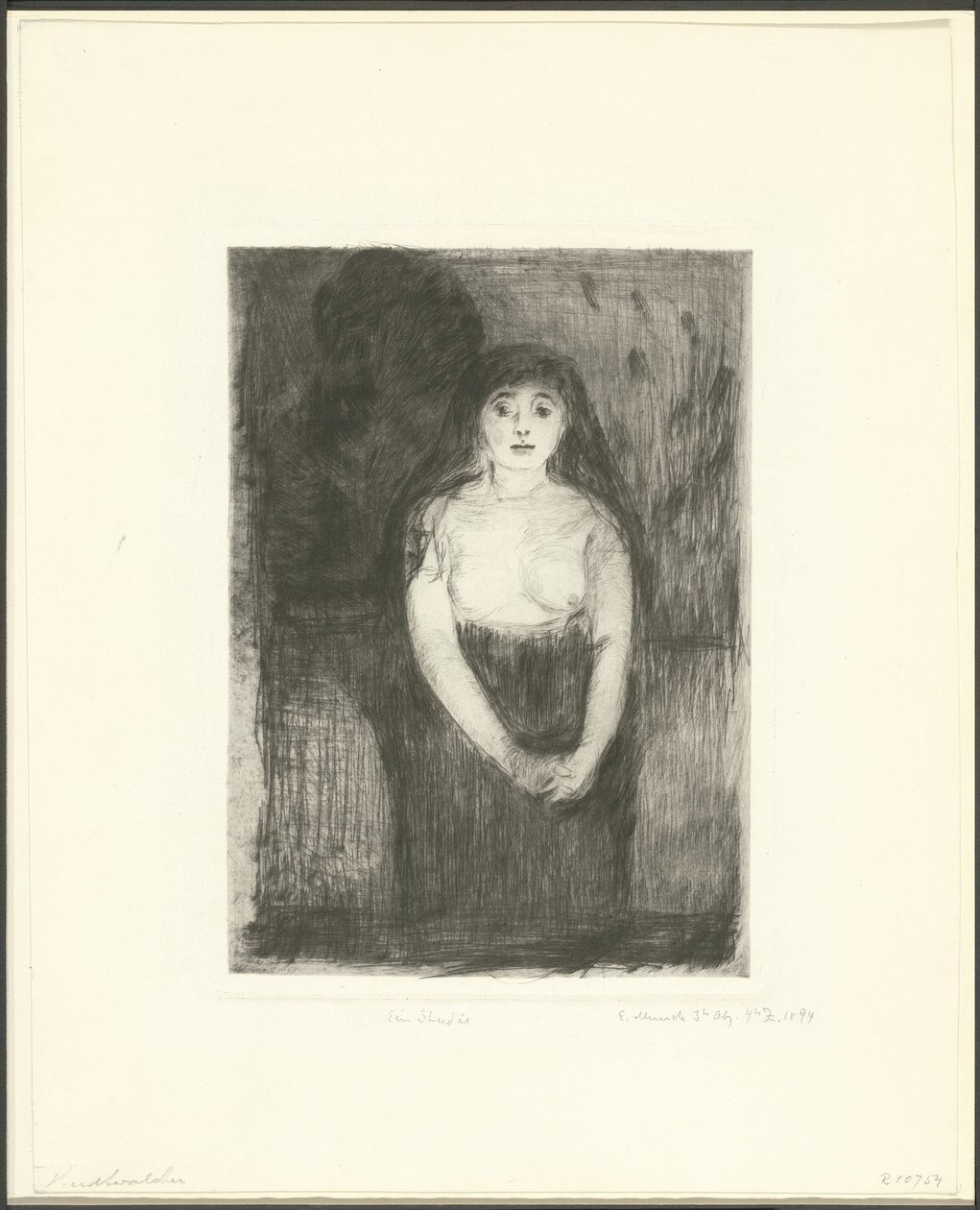 Studium modelu autorstwa Edvard Munch