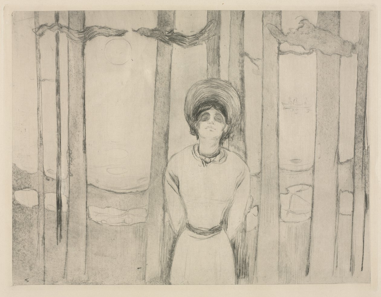 Letnia noc  (The Voice) autorstwa Edvard Munch