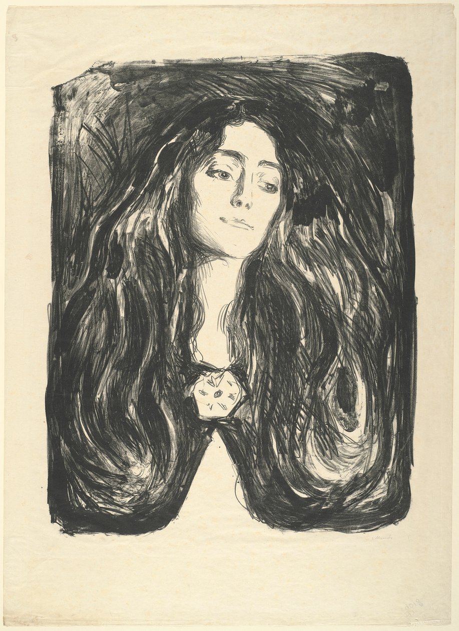 Broszka. Ewa Mudocco autorstwa Edvard Munch