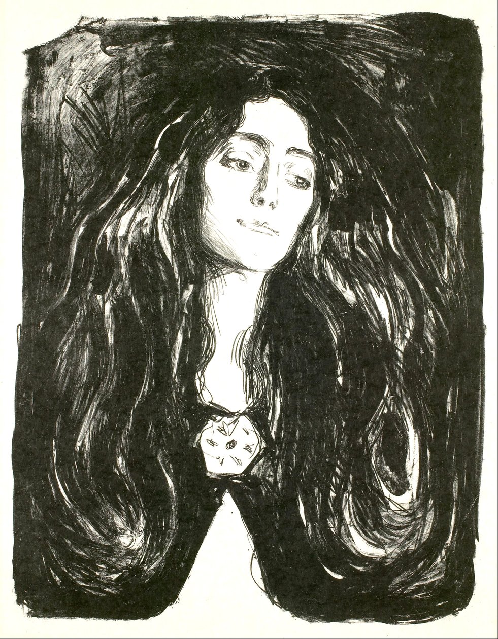 Broszka. Ewa Mudocco autorstwa Edvard Munch