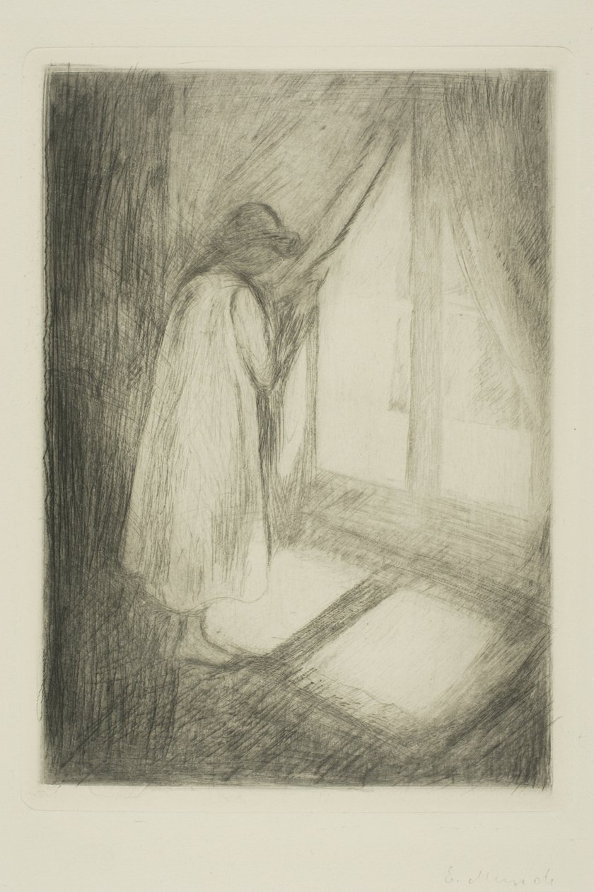 Dziewczyna przy oknie autorstwa Edvard Munch