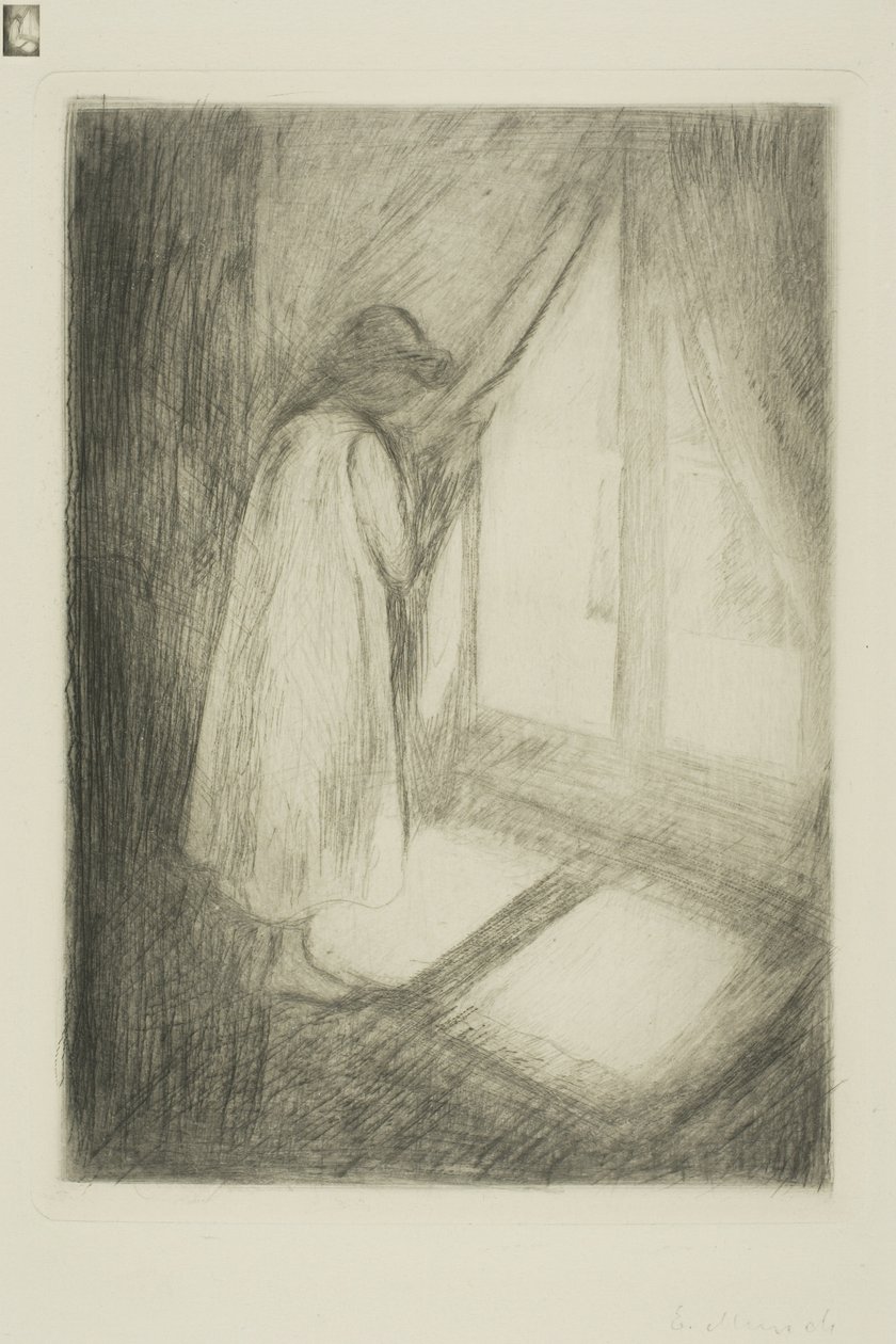 Dziewczyna w oknie autorstwa Edvard Munch
