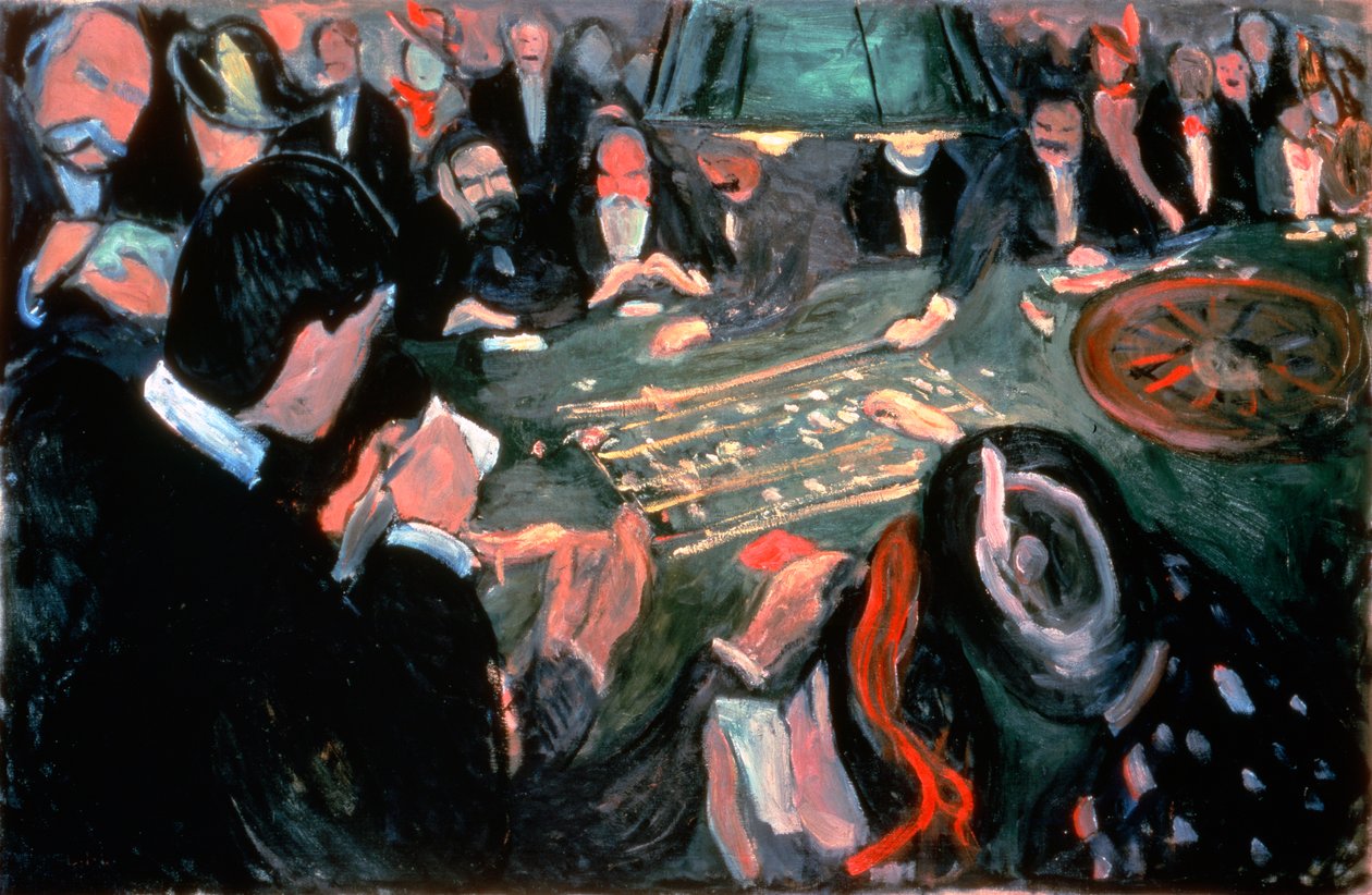 Stół do ruletki w Monte Carlo, 1903 autorstwa Edvard Munch