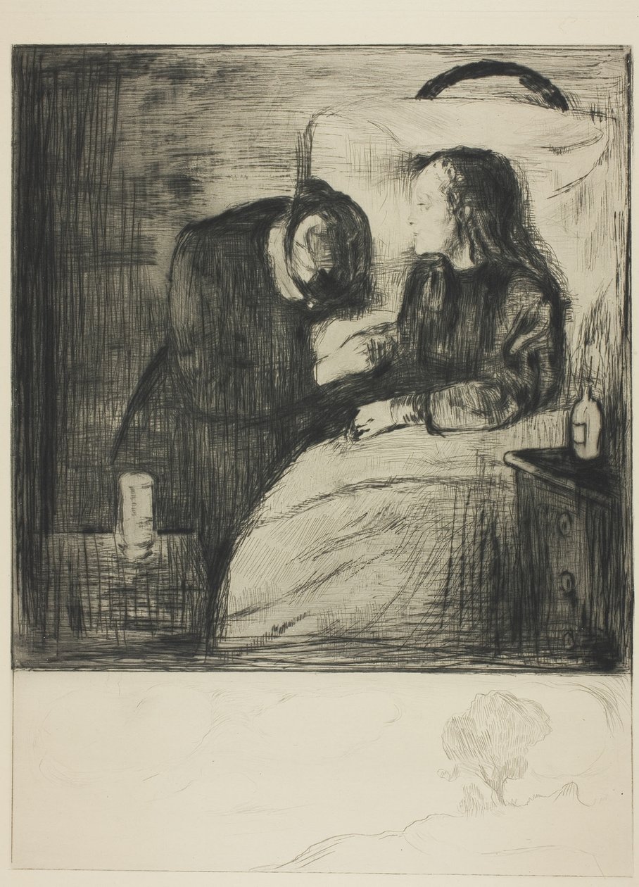 Chore dziecko autorstwa Edvard Munch