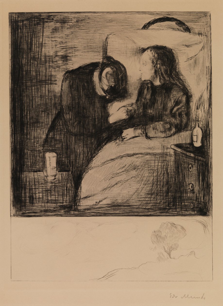 Chore dziecko autorstwa Edvard Munch