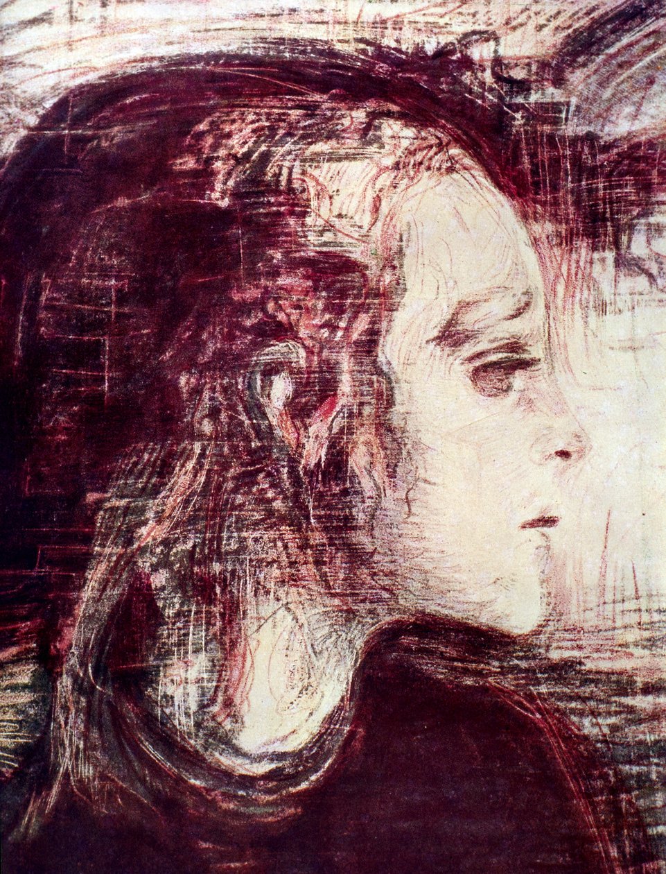 Chora dziewczyna, 1907 autorstwa Edvard Munch