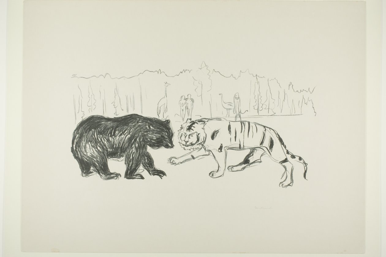 Tygrys i Niedźwiedź autorstwa Edvard Munch