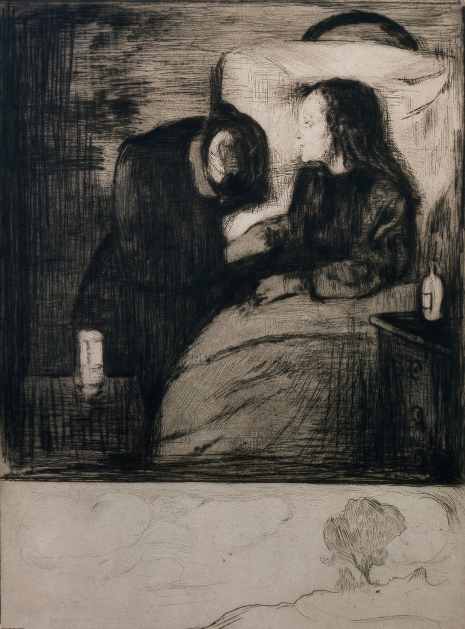 Chore dziecko autorstwa Edvard Munch