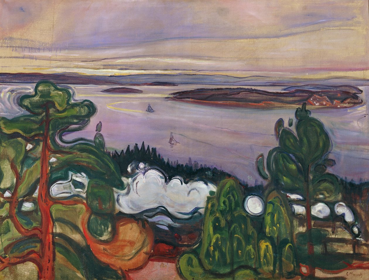 Dym pociągu autorstwa Edvard Munch