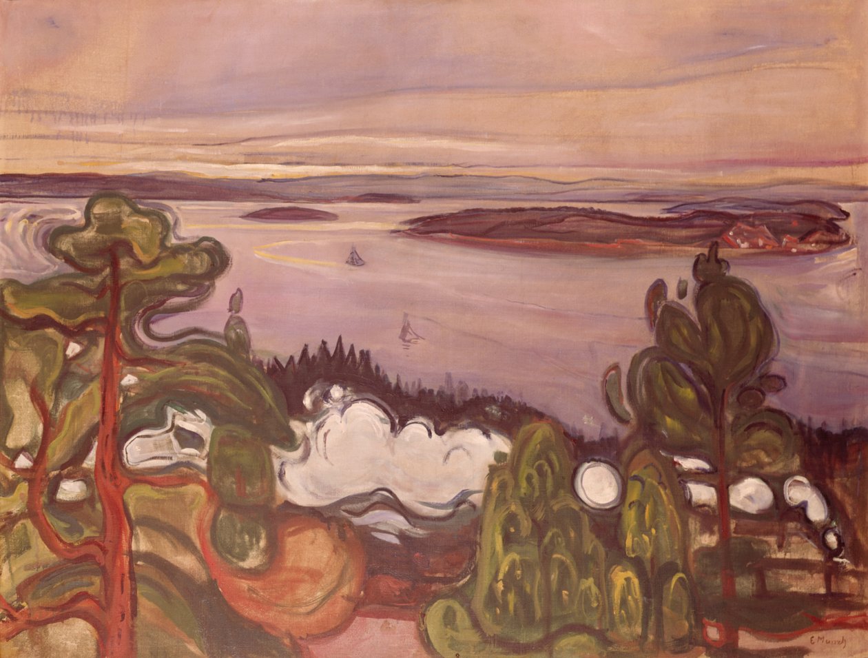 Dym z pociągu autorstwa Edvard Munch