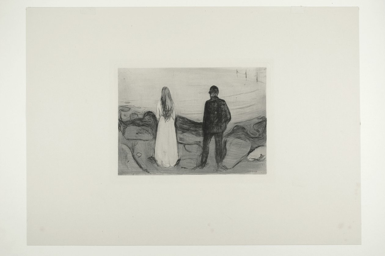 Dwie ludzkie istoty. Samotni autorstwa Edvard Munch