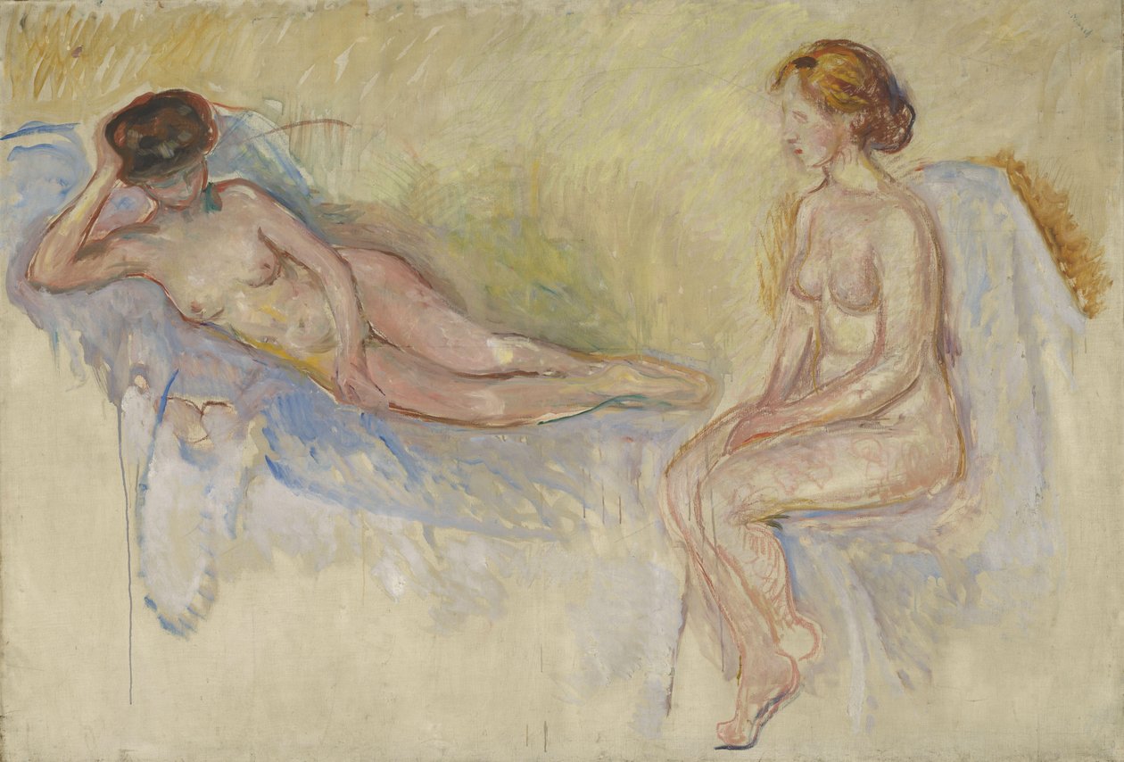 Dwa akty, ok. 1902-3 (olej na płótnie) autorstwa Edvard Munch