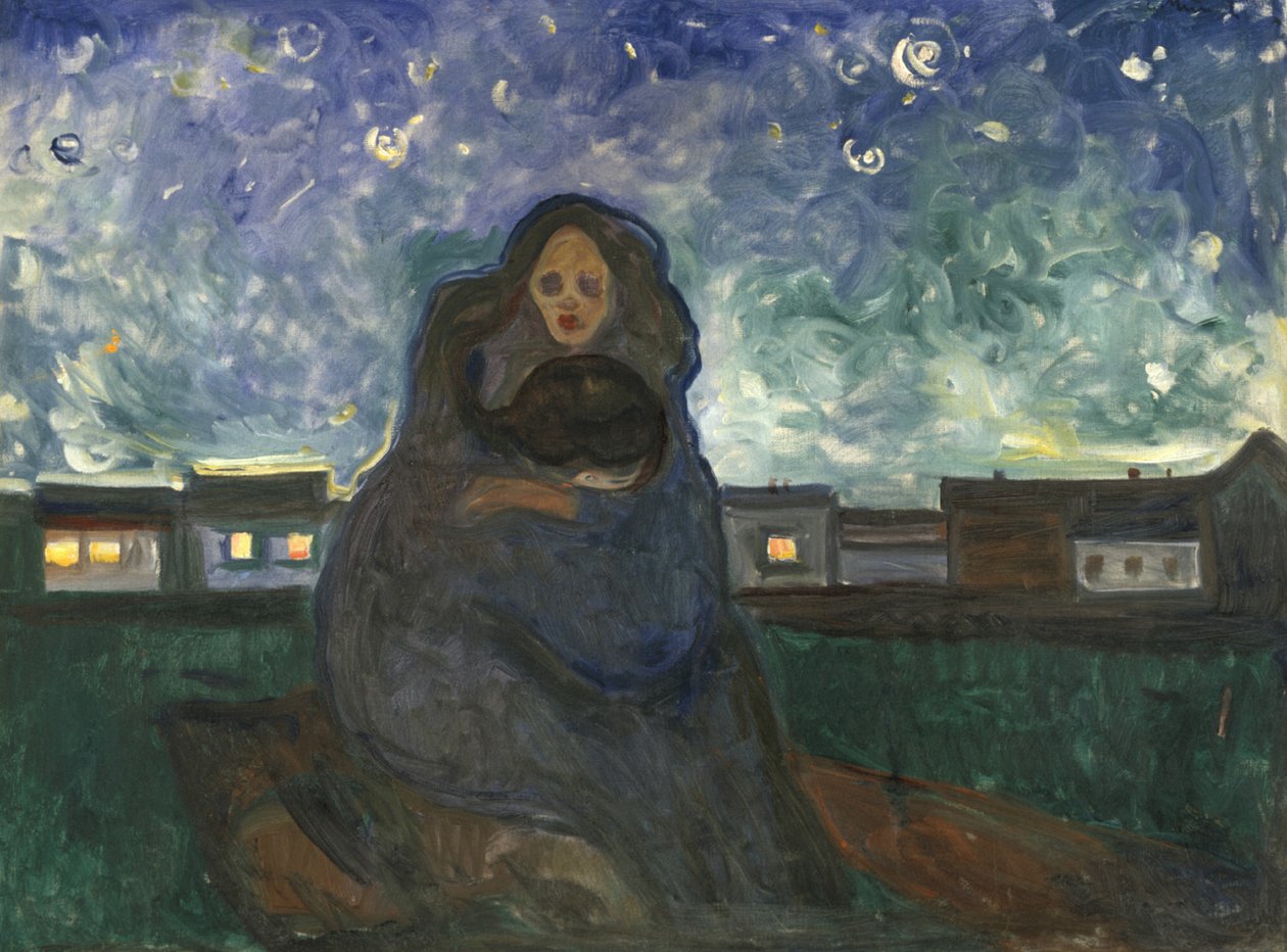 Pod gwiazdami, 1900-05 autorstwa Edvard Munch