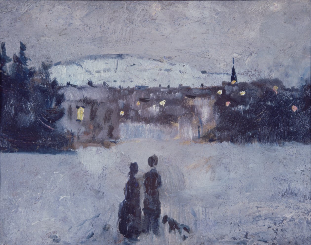 Zimowy krajobraz o zmierzchu autorstwa Edvard Munch