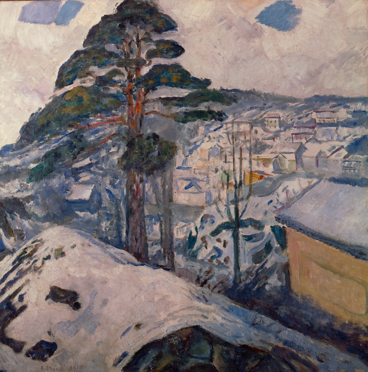 Zima w Kragerø autorstwa Edvard Munch