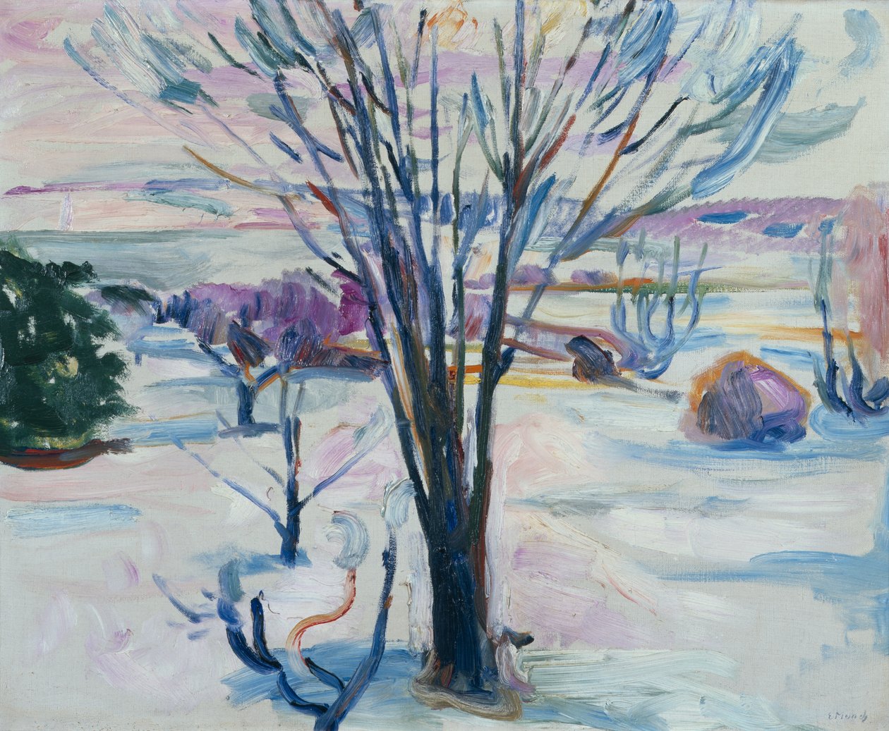 Zimowy krajobraz z Jeloya autorstwa Edvard Munch