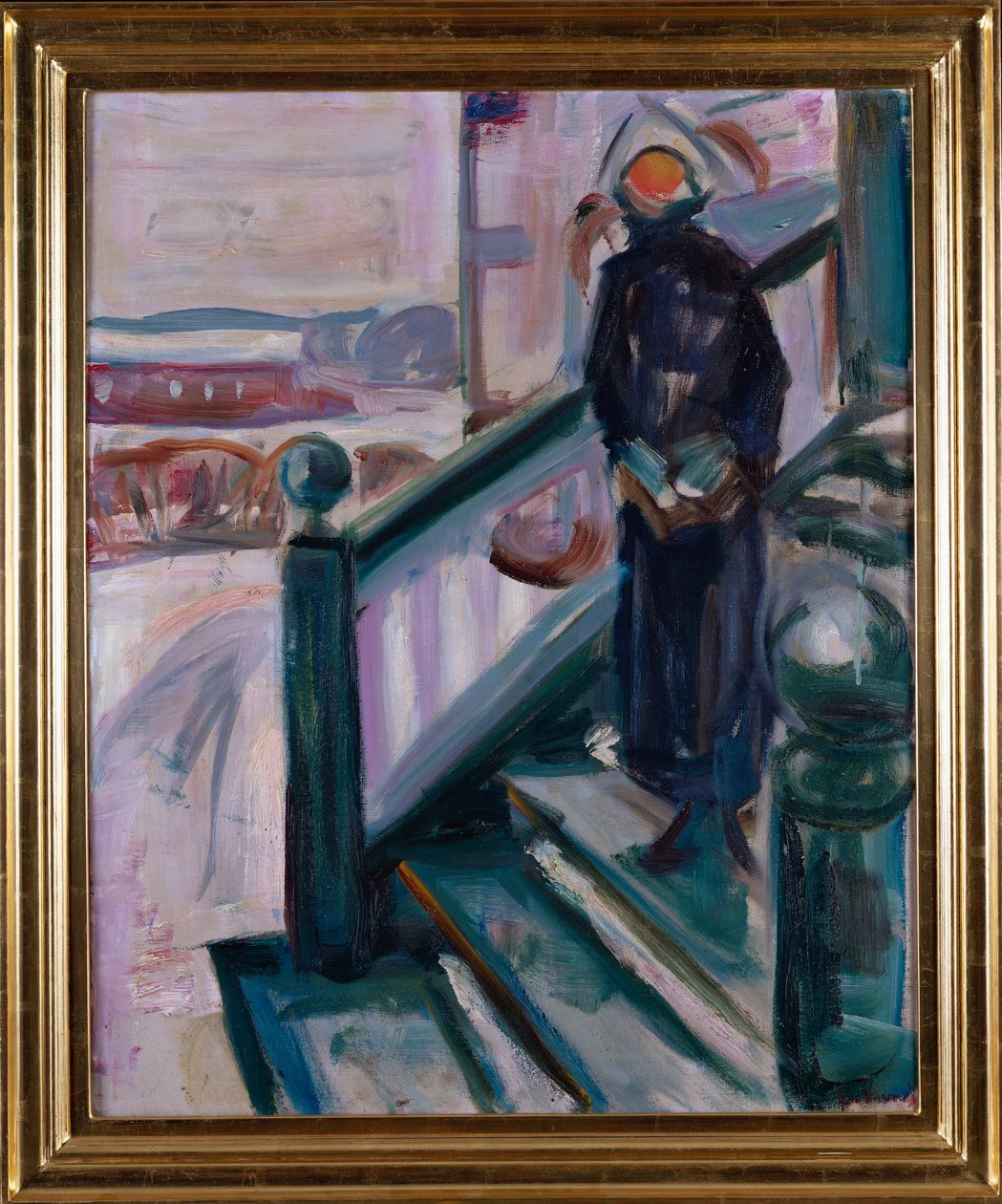 Kobieta na werandzie (olej na płótnie) autorstwa Edvard Munch