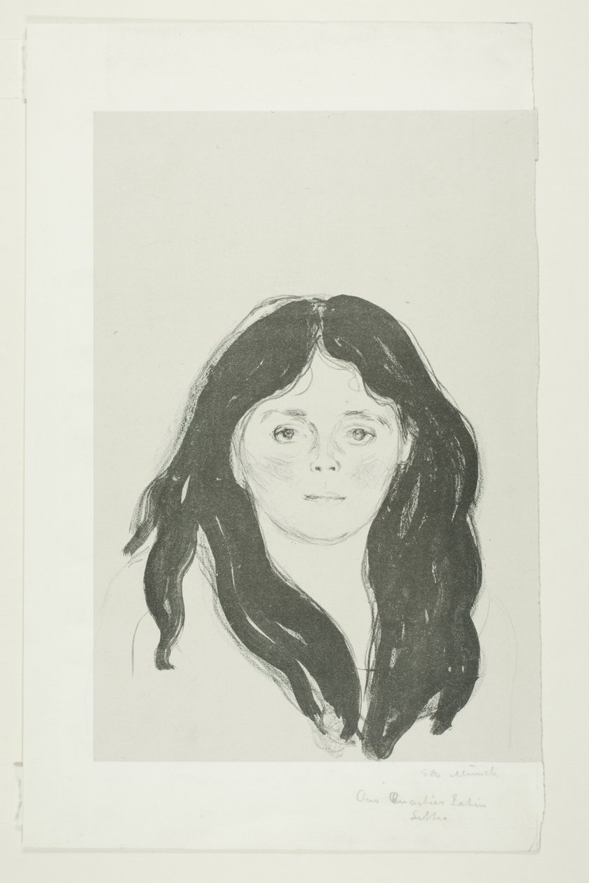 Młoda kobieta z Dzielnicy Łacińskiej autorstwa Edvard Munch
