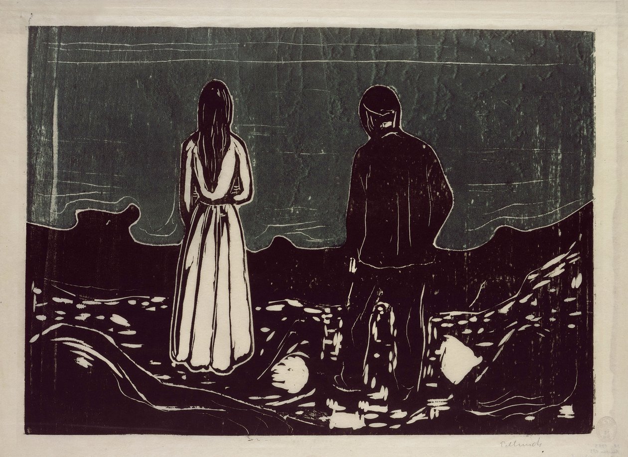 Dwoje ludzi (Samotni) autorstwa Edvard Munch