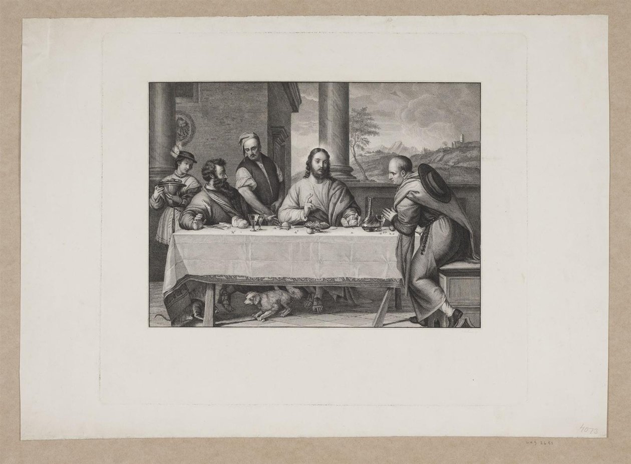 Chrystus i Emaus autorstwa Edvard Sonne