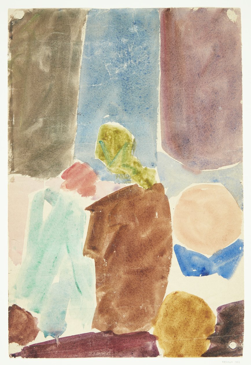 Studium kolorów po obrazie Delacroix Dante i Virgil w zaświatach, Luwr autorstwa Edvard Weie