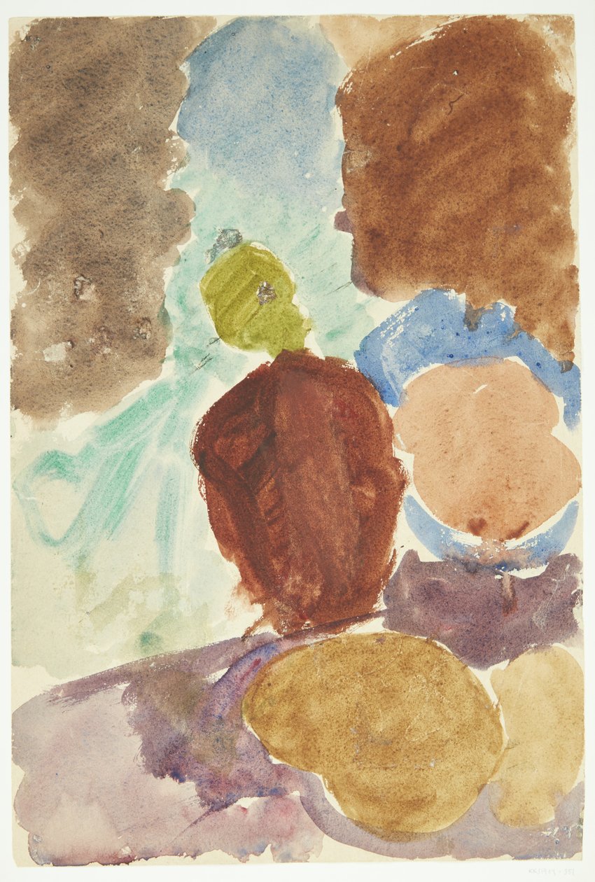 Studium kolorów po obrazie Delacroix Dante i Virgil w zaświatach, Luwr autorstwa Edvard Weie
