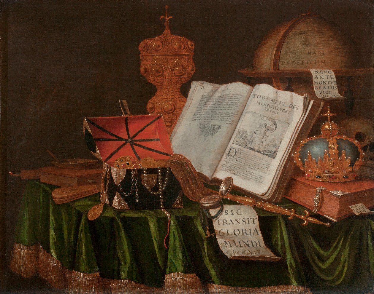 Martwa natura Vanitas autorstwa Edwaert Colyer or Collier