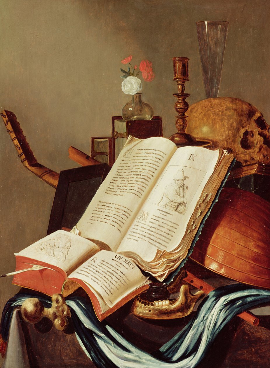 Vanitas martwa natura autorstwa Edwaert Colyer or Collier
